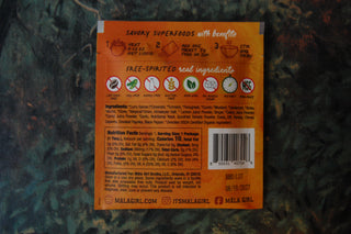 Pack of the package of Mala Girl's Cosmic Curry packet showing the ingredients.